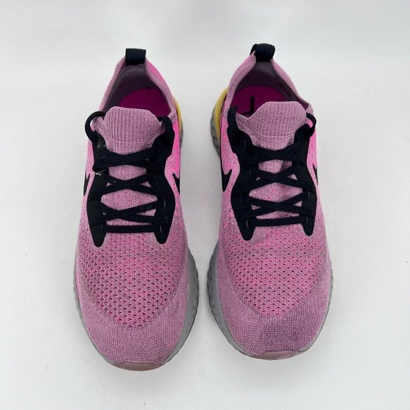 Nike Epic React Flyknit Plum Dust Black Pink Running Women Shoes AQ0070-500 Sz 7 - Picture 4 of 12